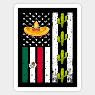 Mexican American Flag Cinco de Mayo Magnet